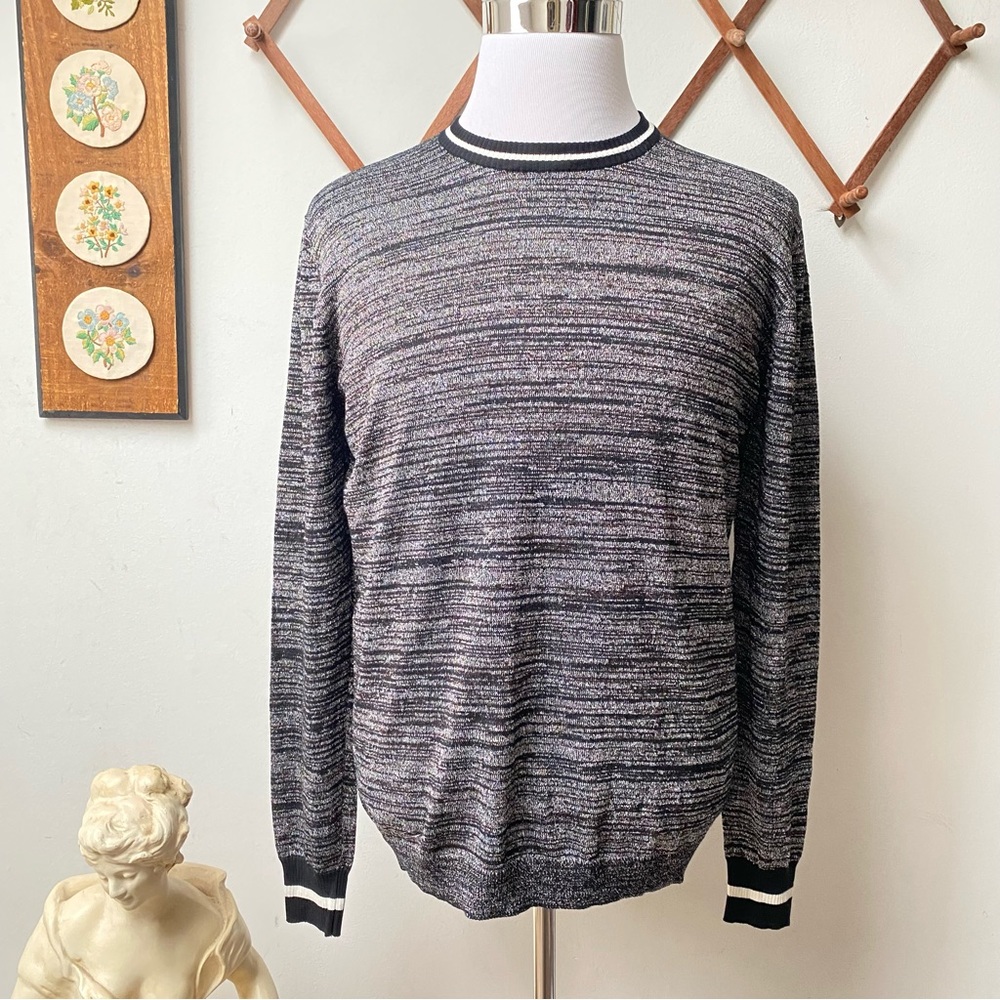 NWT Zara Man Metallic Crewneck Sweater